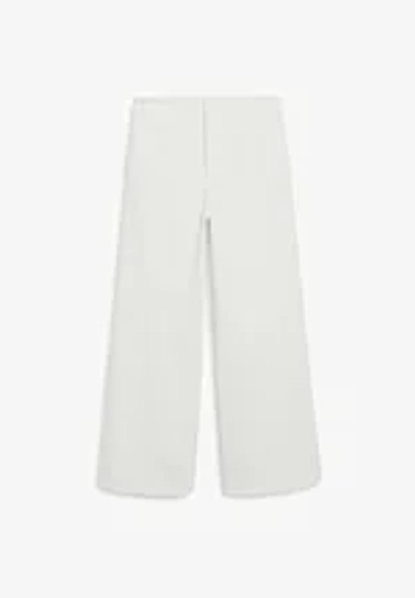 Massimo Dutti Pantalon classique - white/blanc - ZALANDO.FR