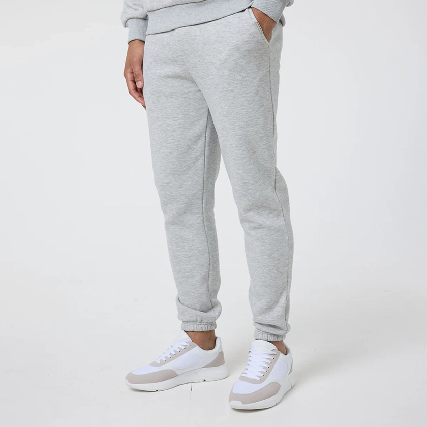 Relaxed Fit Cuffed Jogger | Grey Marl