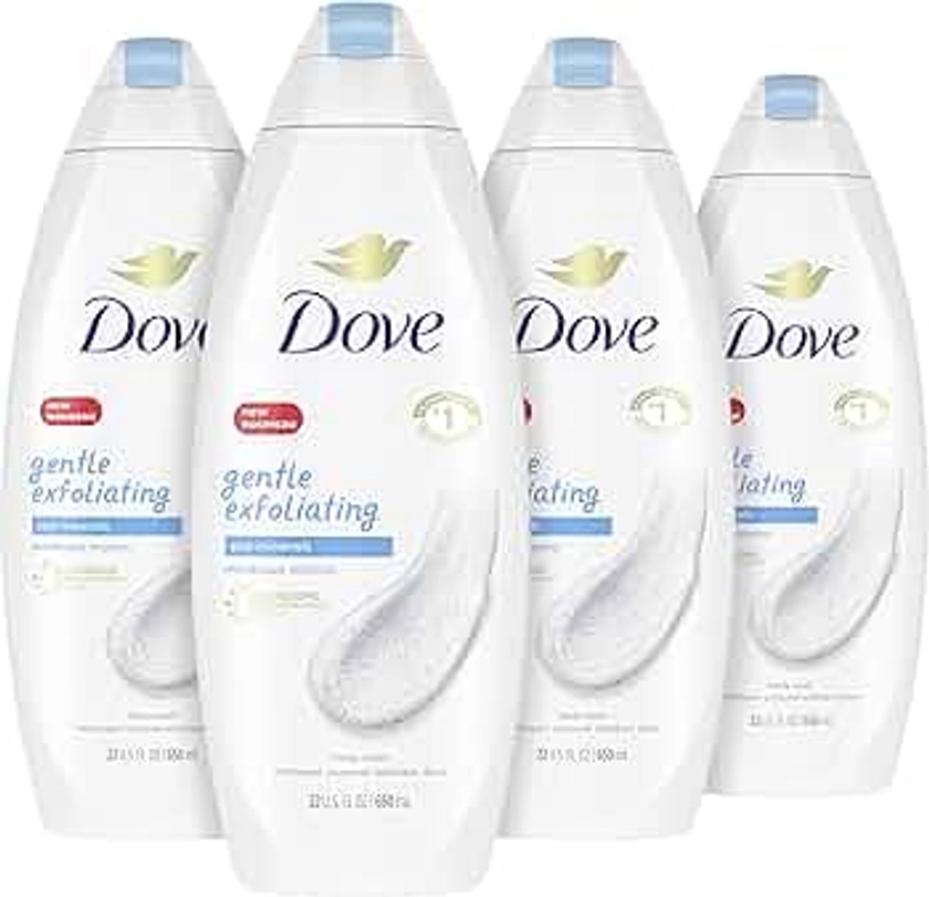 Dove Body Wash Instantly Reveals Visibly Smoother Skin Gentle Exfoliating Effectively Washes Away Bacteria While Nourishing Your Skin 22 oz 4 Count