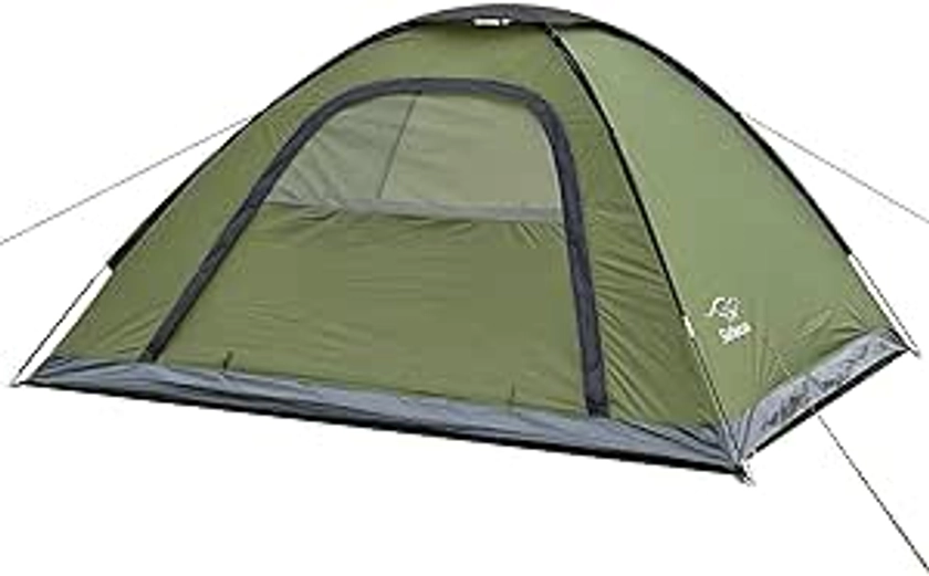 SAFACUS 4 Man Camping Tent - 3 to 4 Person Dome Tent Lightweight, Waterproof Family tent, Compact, Quick Setup. Outdoors, Backpacking