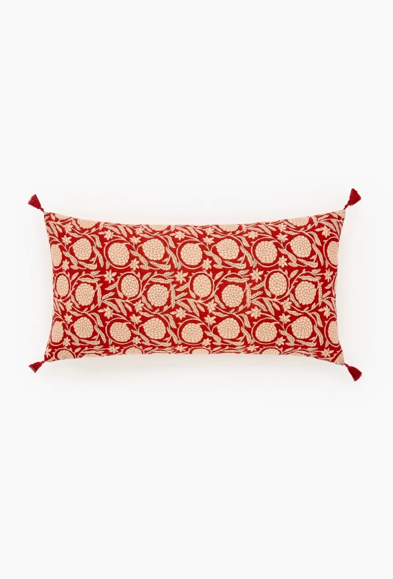 Coussin rectangulaire imprimé, 35x70cm, coton ORANGE FONCE Monoprix Maison