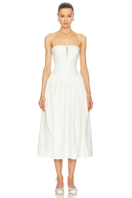 L'Academie by Marianna Thierry Midi Dress in Ivory | REVOLVE