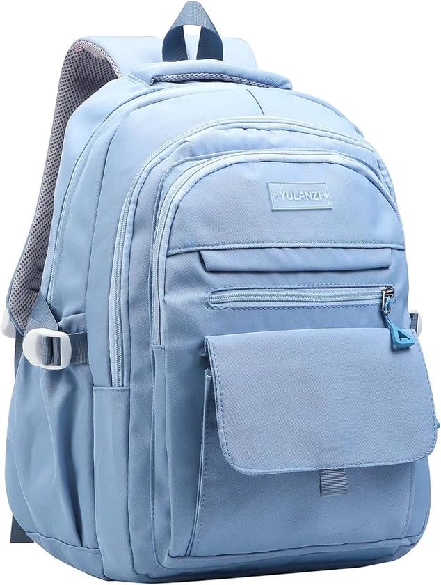 Teen Girls School Backpack for College, Aesthetic Bookbag for Women,Blue