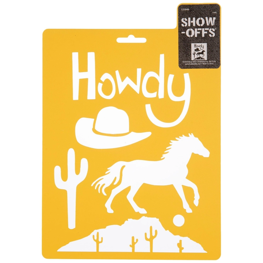 Howdy Western Stencil
