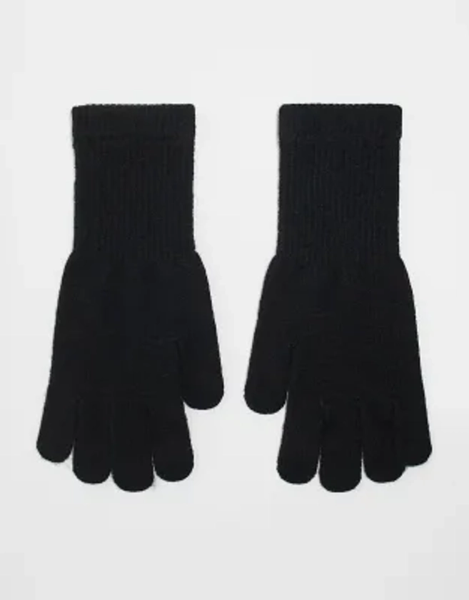 My Accessories - Gants en maille unie pour écran tactile - Noir | ASOS