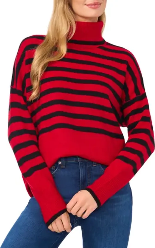 CeCe Stripe Turtleneck Sweater | Nordstrom