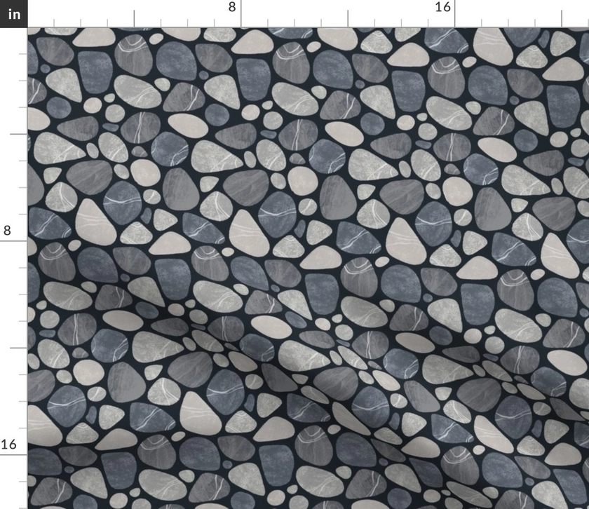 Pebble Serenity Stone Pattern Beauty Of Fabric | Spoonflower