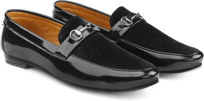 Buy Men's Black Formal Pu Leather Loafer & Mocassins Shoes-8-UK at Amazon.in