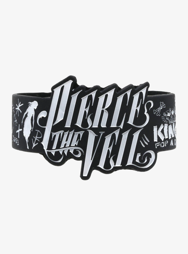 Pierce The Veil Icons & Doodles Rubber Bracelet