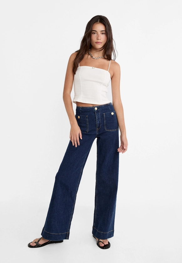 Jean minimaliste avec poches - Jeans femme | Stradivarius France