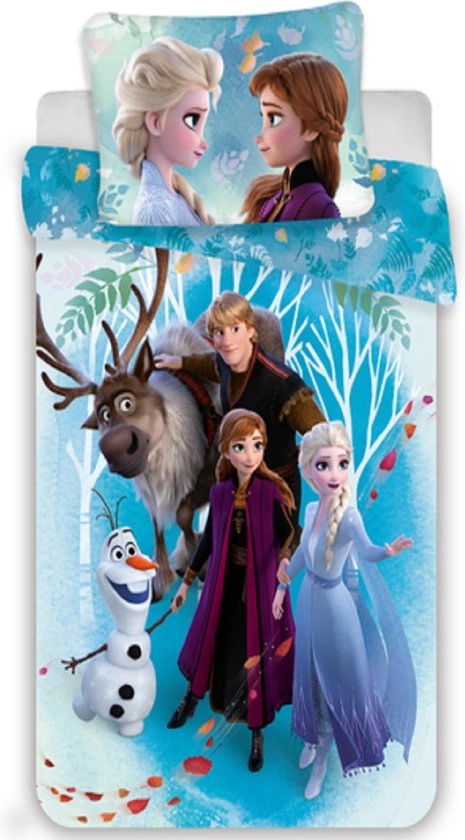 Disney Frozen Dekbedovertrek - Eenpersoons - 140 x 200 cm - Katoen