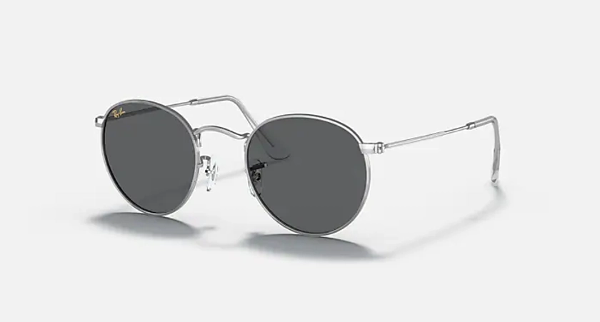 ROUND METAL LEGEND GOLD Sunglasses in Silver and Dark Grey - RB3447 | Ray-Ban® GB