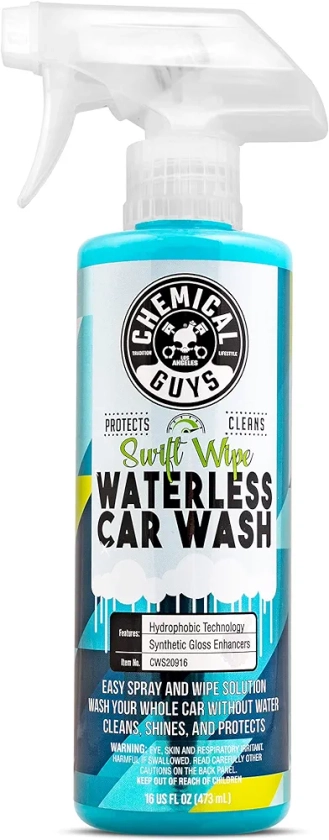 Chemical Guys CWS20916 Swift Wipe Sprayable Waterless Car Wash, Easily Clean - Just Spray & Wipe, Safe for Cars, Trucks, Motorcycles, RVs & More, 16 fl oz