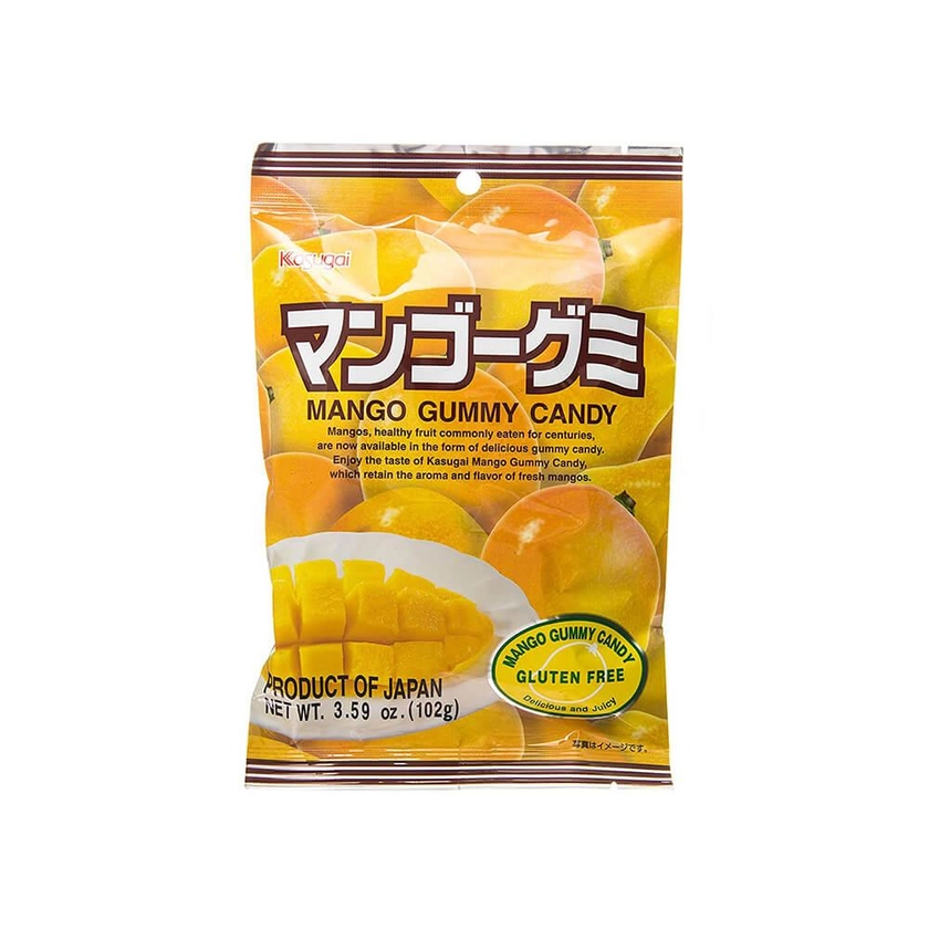 Kasugai Mango Gummy Candy: 20-Piece Bag