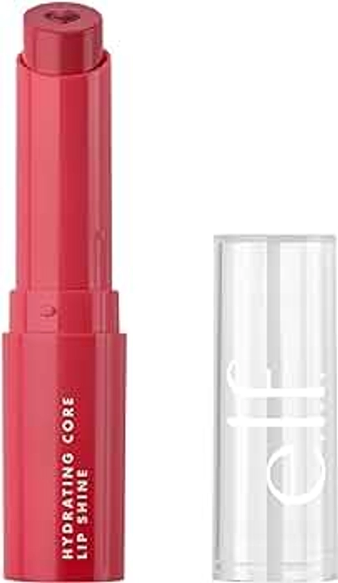 e.l.f. Hydrating Core Lip Shine, Conditioning & Nourishing Lip Balm, Sheer Color Tinted Lip Moisturizer, Lovely, 0.09 Oz