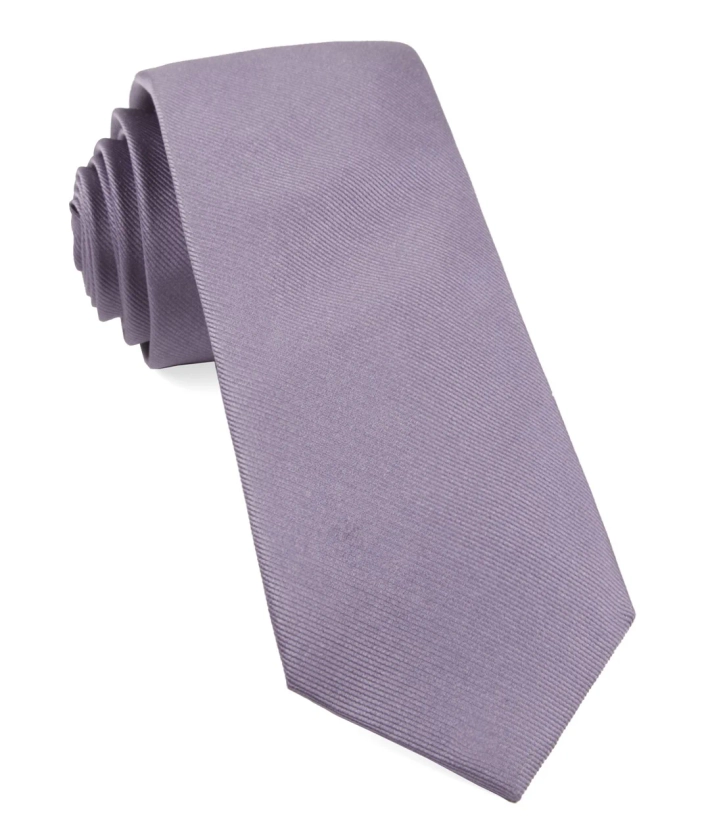 Grosgrain Solid Lavender Tie | Silk Ties | Tie Bar