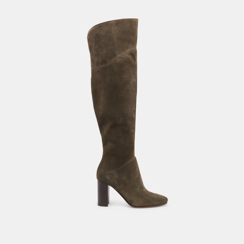 SURY WIDE CALF BOOTS ARMY SUEDE