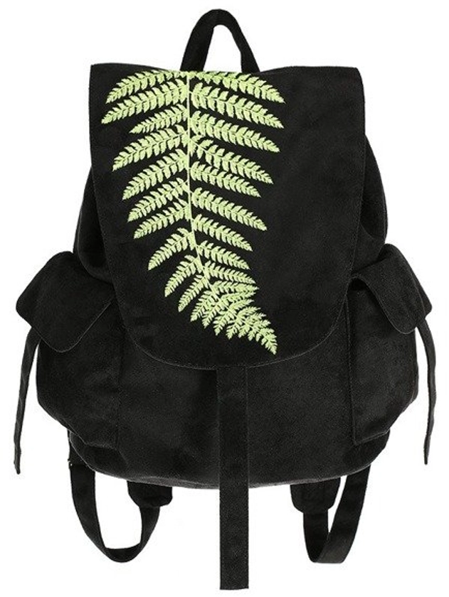 FERN BACKPACK Vegan suede, forest witch sack