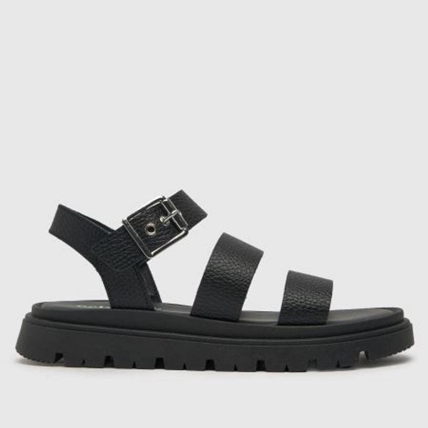schuhtina chunky leather sandals in black