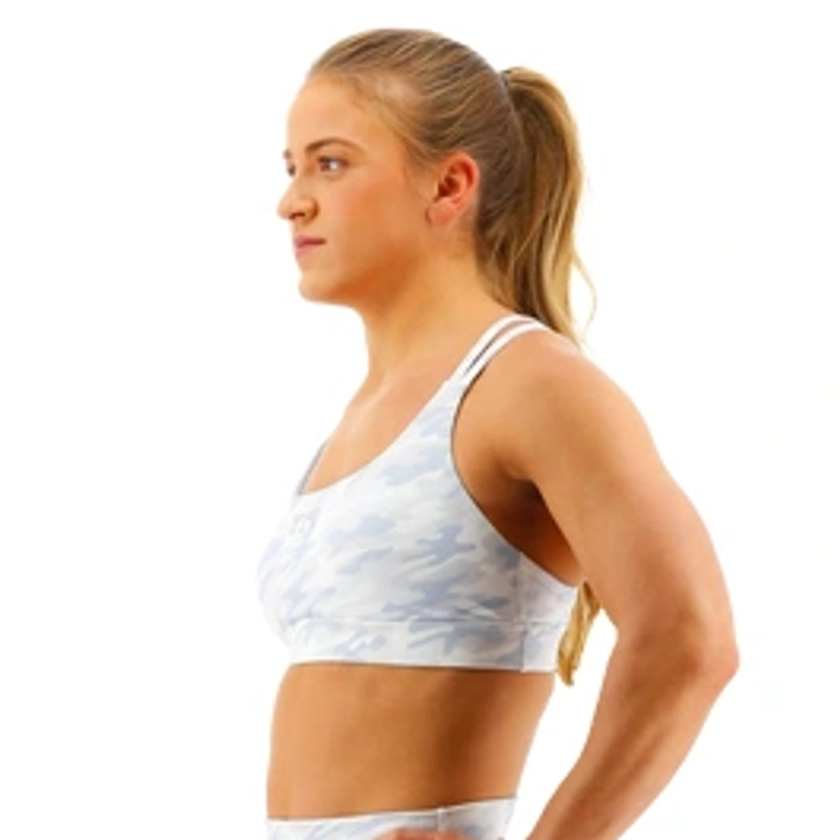 TYR Women's Dual Strap Sports Bra - White Camo