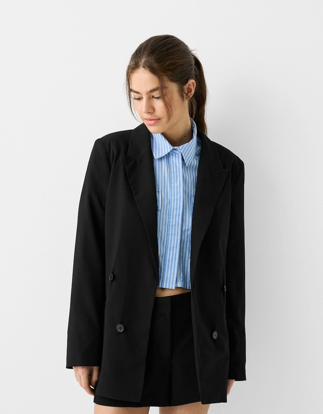 Blazer slim fluide cache-cœur - Vestes - BSK Teen