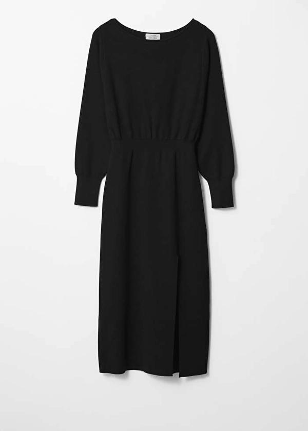 Slit-Detailed Midi Dress - Black - & Other Stories IE