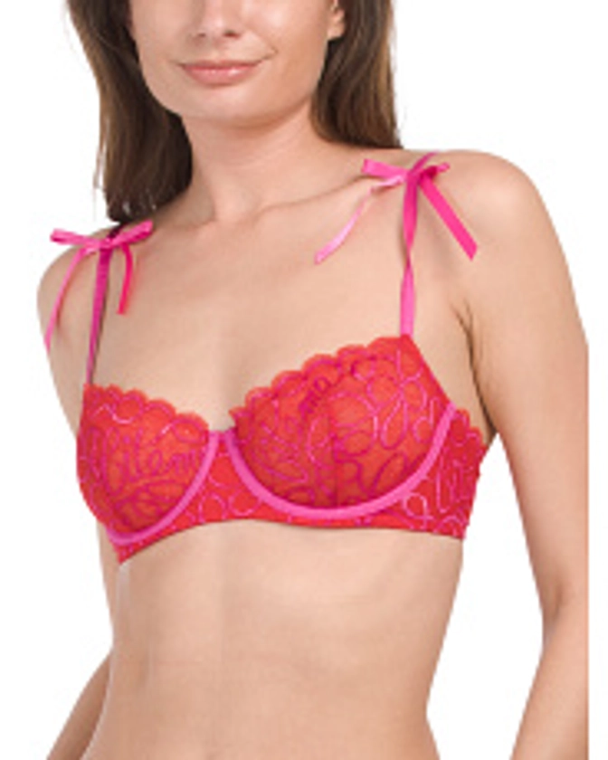 Ribbon Lace Unlined Balconette Bra | Clothing | T.J.Maxx