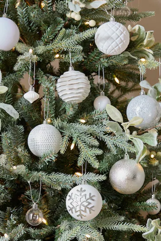 Buy 50 Pack White Shatterproof Baubles from the Next UK online shop