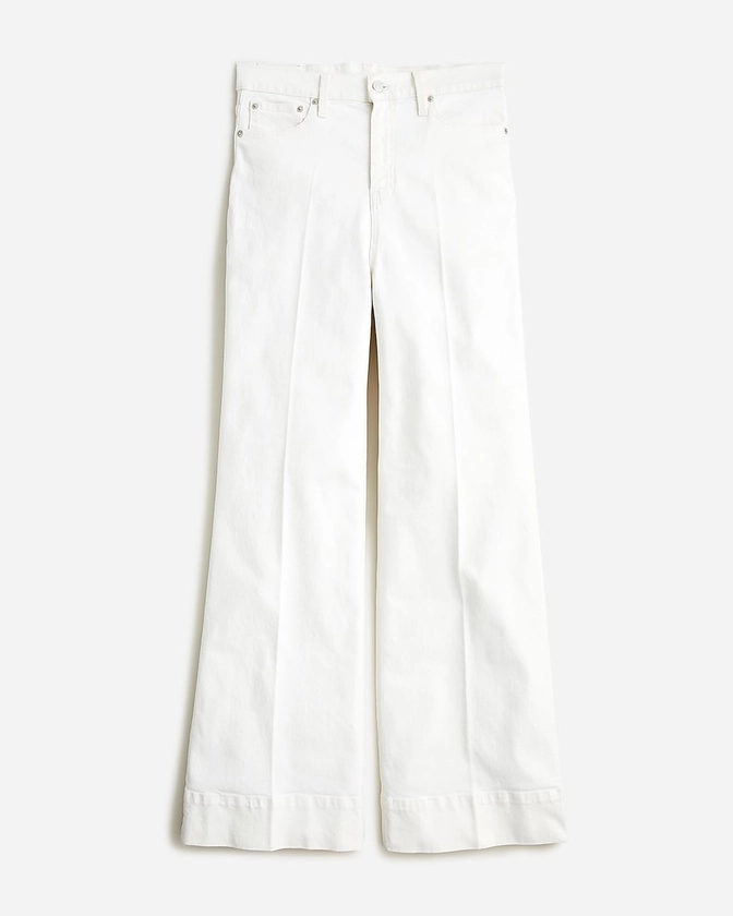 Wide-leg denim trouser in white