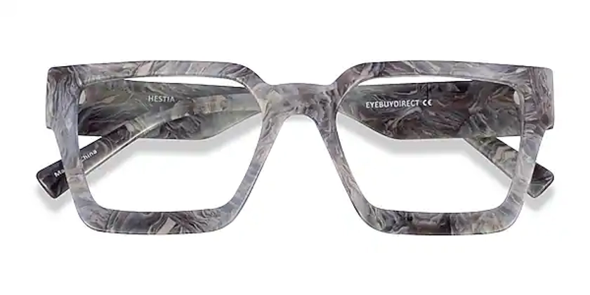 Hestia Square Gray Floral Glasses for Women | Eyebuydirect