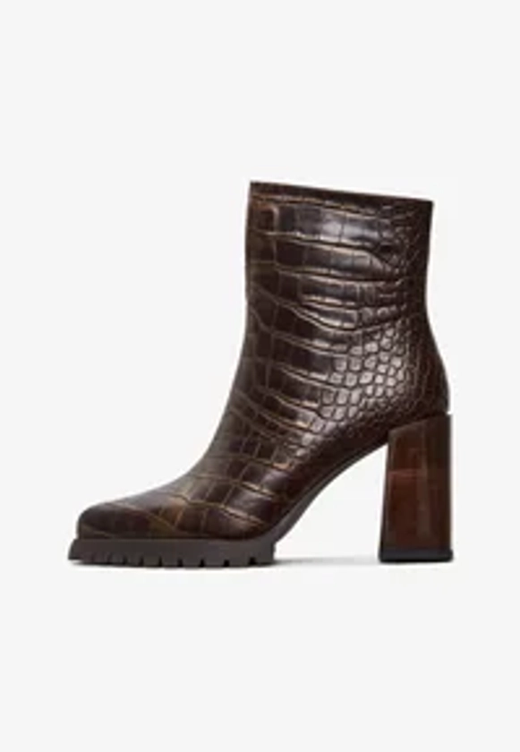 Cesare Gaspari High heeled ankle boots - Bottines à plateau - brown/marron - ZALANDO.FR