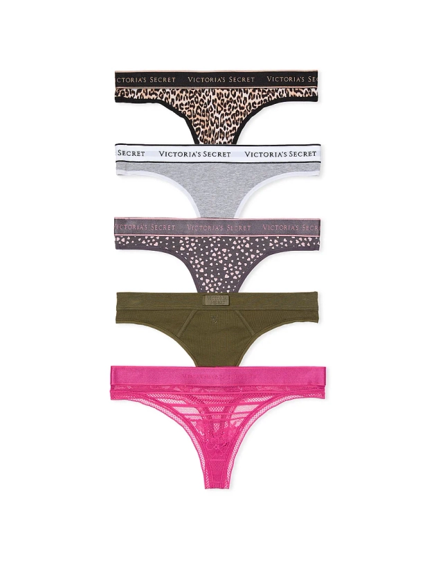 Buy 5-Pack Mixed Thong Panties - Order PACKAGED-PANTY online 5000008071 - Victoria's Secret US