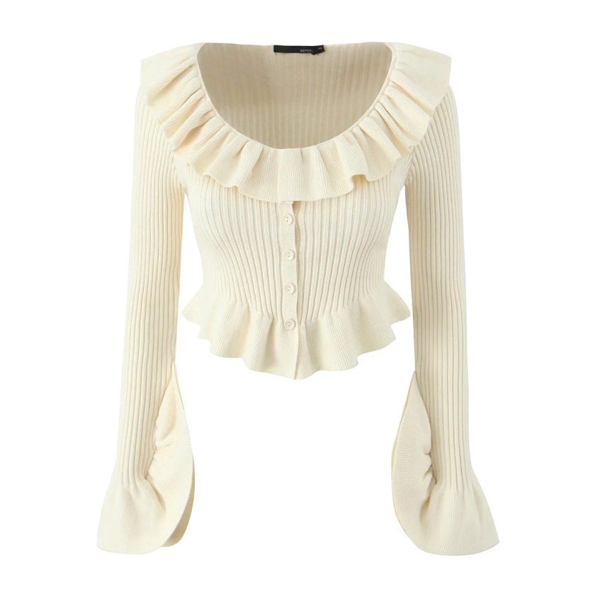 MILA RUFFLE CARDIGAN