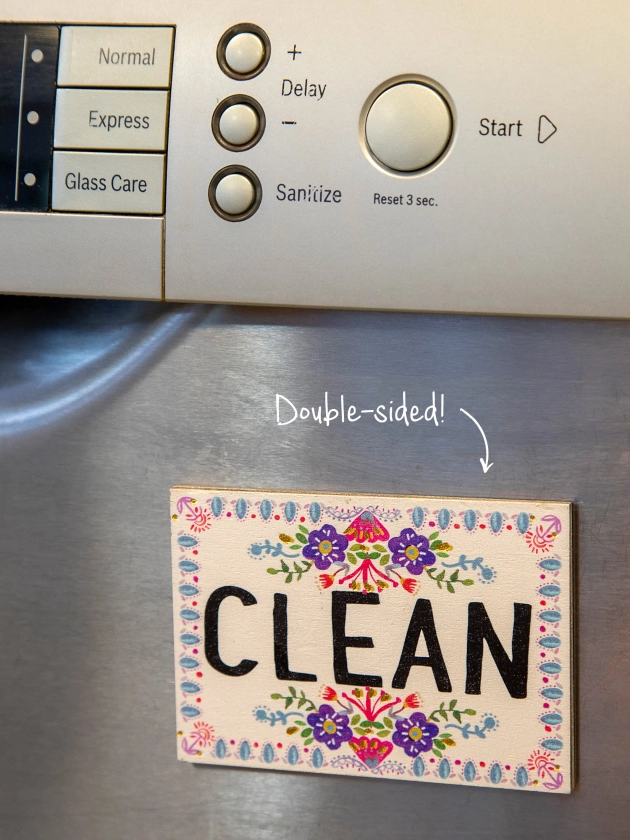 Dishwasher Magnet - Floral Border – Natural Life