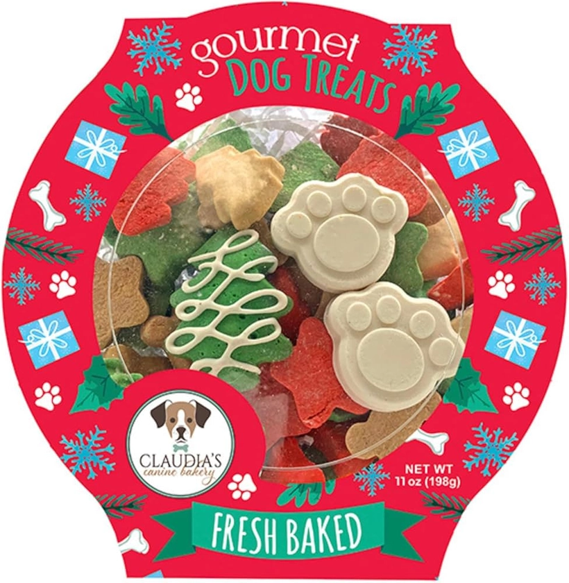 Santa Paws Classic Gourmet Dog Cookies - Vanilla Flavored Christmas Treats for All Breeds and Sizes