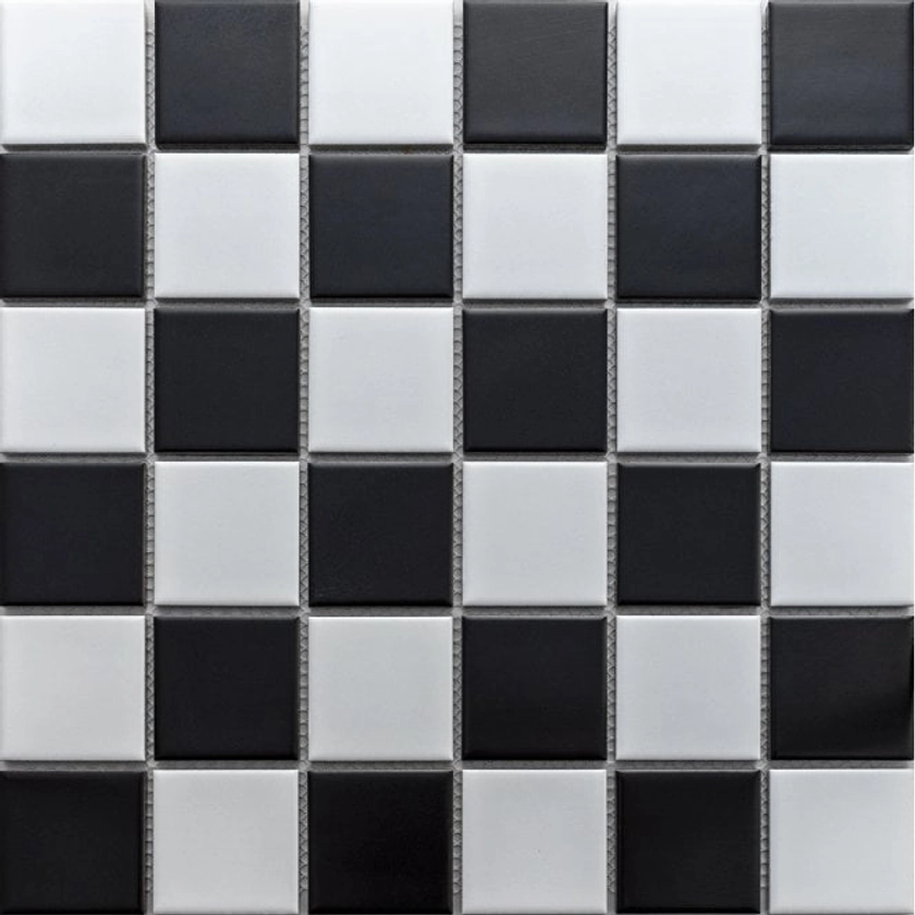 Chessboard Matte 30.6cm x 30.6cm (4.8cm x 4.8cm) Wall & Floor Tiles