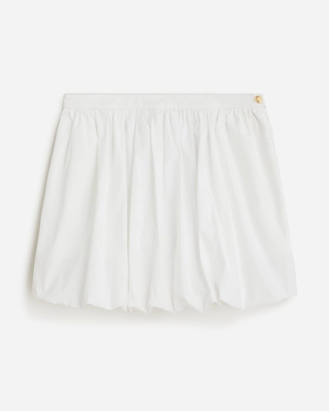 Mini bubble-hem skirt in cotton poplin