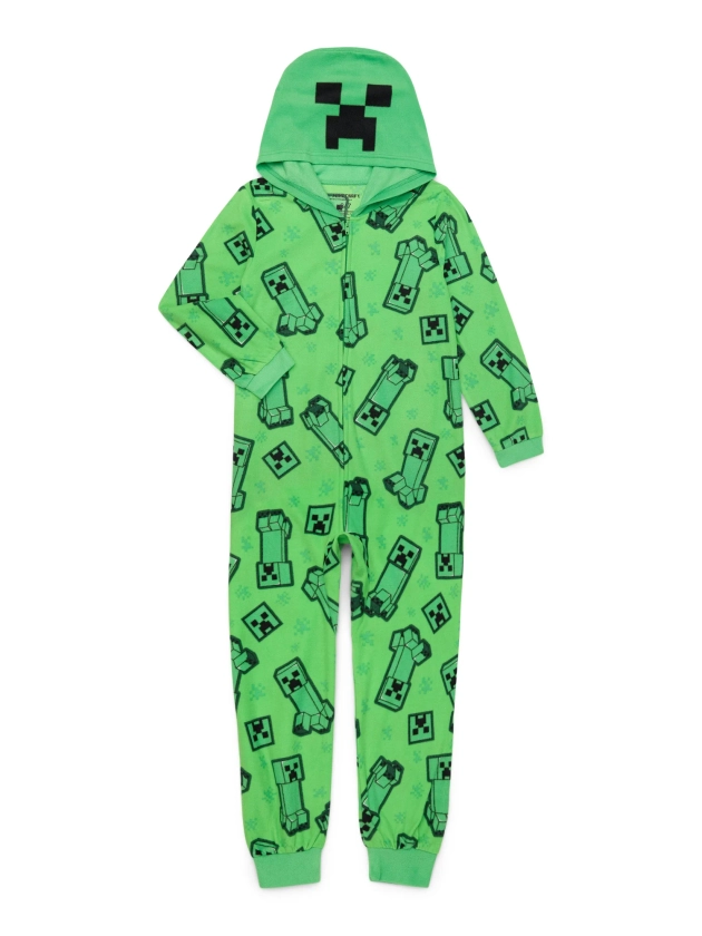 Minecraft Boys Union Suit Pajamas, Sizes 4-17 - Walmart.com