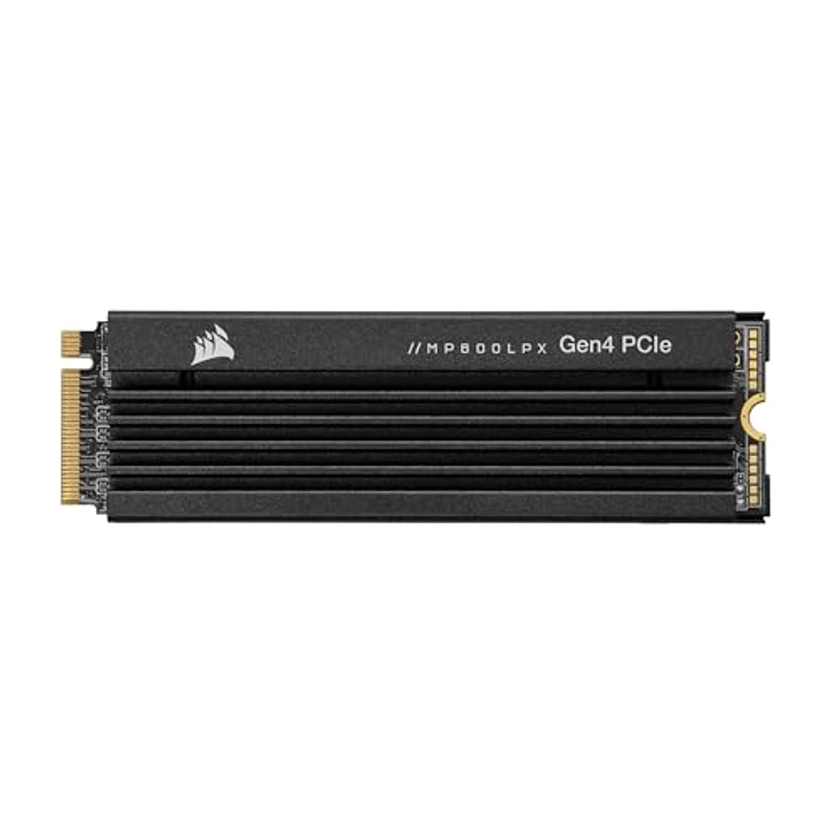 Corsair MP600 Pro LPX 2TB M.2 NVMe PCIe x4 Gen4 SSD Disque SSD - Optimisé pour La PS5 (Jusqu’à 7,100MB/sec Lecture Séquentielle Ultrarapides Allant, 6,800MB/sec D’écriture ) Noir
