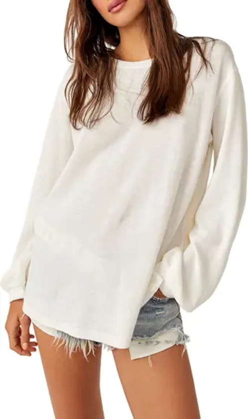 Free People Soul Song Long Sleeve Cotton Blend Top | Nordstrom