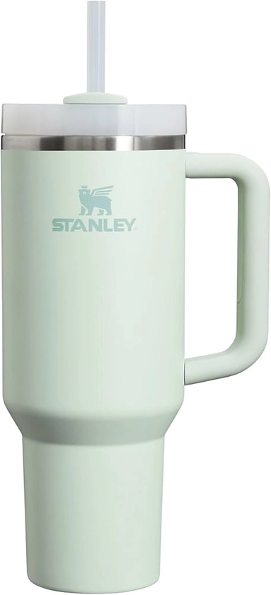 Amazon.com: Stanley Quencher H2.0 Tumbler with Handle 40 oz | Screw Off Lid with Included Straw | Leakproof & Car Cupholder Compatible for Travel | Insulated Stainless Steel Cup for Water and More | Seafoam : Home & Kitchen