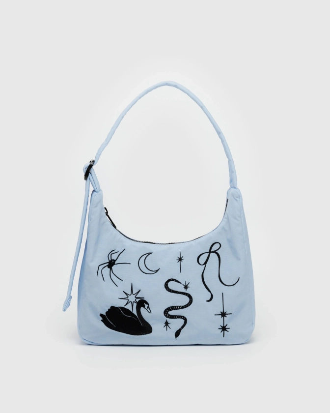 Mini Nylon Shoulder Bag Embroidered Ballet Icons - Baggu