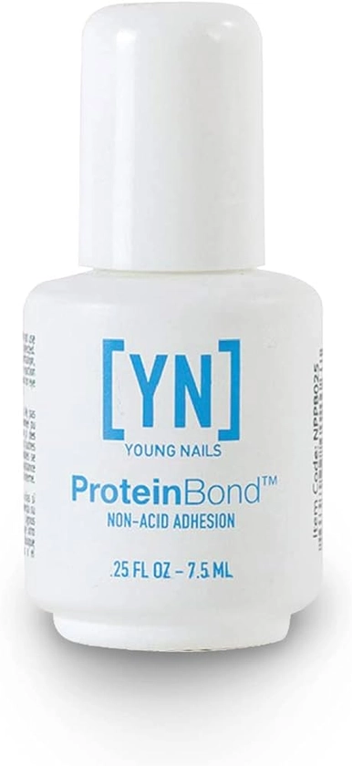 Young Nails Protein Bond - Non-Acidic Nail Primer, Enhanced Adhesion for Gel Polish & Acrylic, Nail Dehydrator, PH Bonder for Gel Nails, 0.25 oz