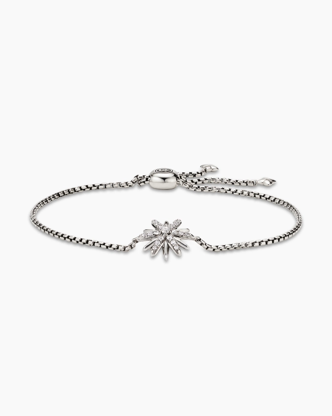 David Yurman | Starburst Station Chain Bracelet in Sterling Silver with Diamonds, 1.5mm