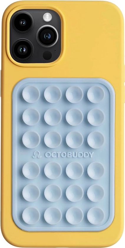 OCTOBUDDY Max || Coque en Silicone à ventouse pour téléphone avec support adhésif || Compatible avec iPhone et Android, support d'accessoires Mains Libres antidérapant pour Selfies et vidéos (Max -