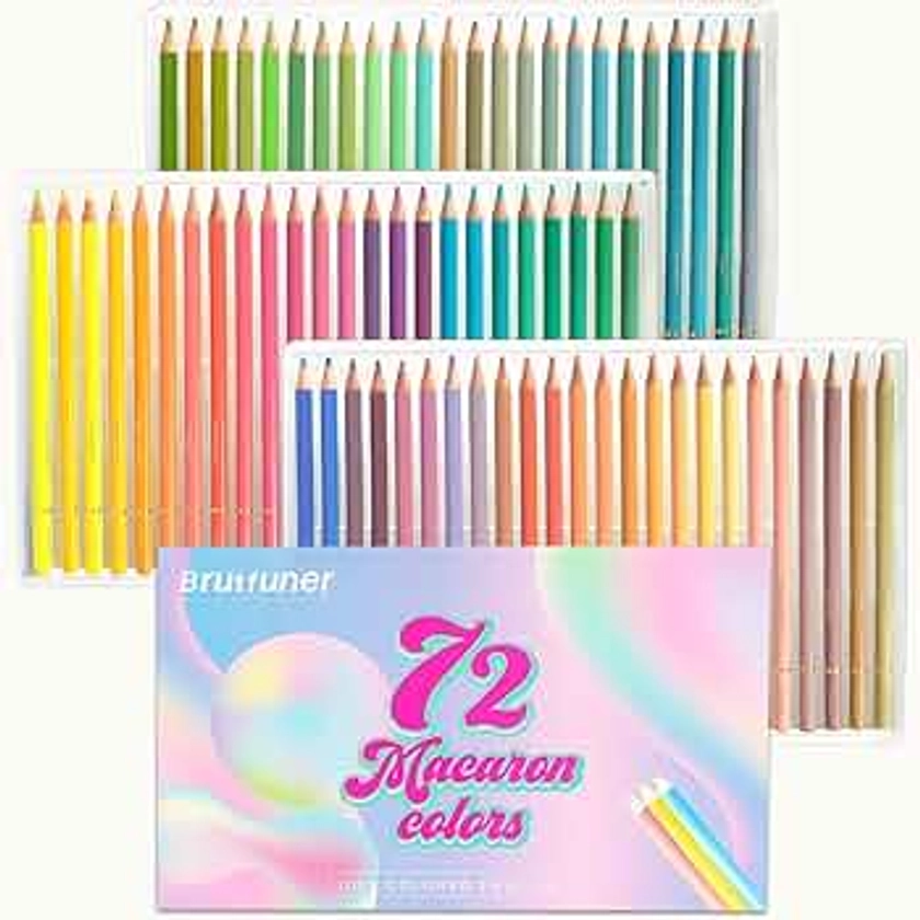 EiDevo Crayons de Couleur Macaron 72 Couleurs, Convient Aux Adultes, Aux Enfants et Aux Livres de Coloriage,Ensemble de Crayons de Couleur Cadeau Pour Adultes Enfants DéButants