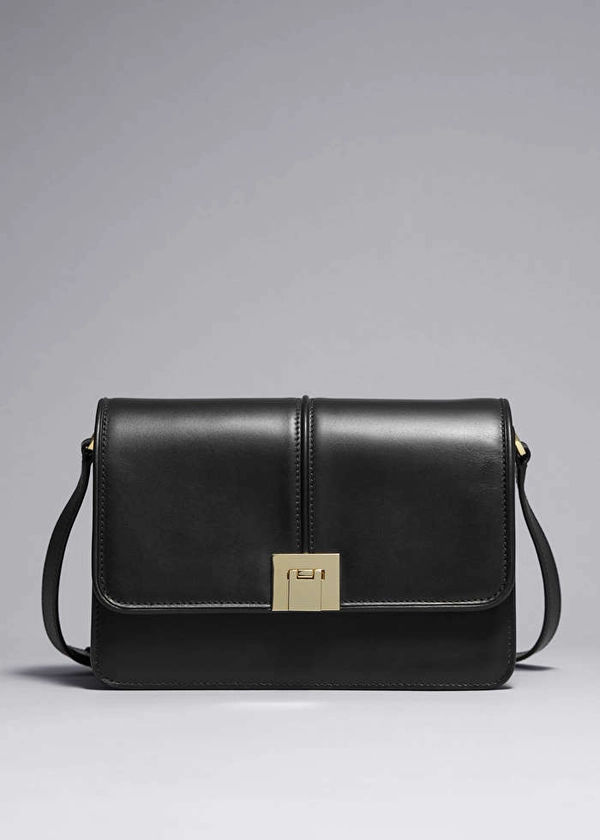 Classic Leather Shoulder Bag - Black - & Other Stories GB