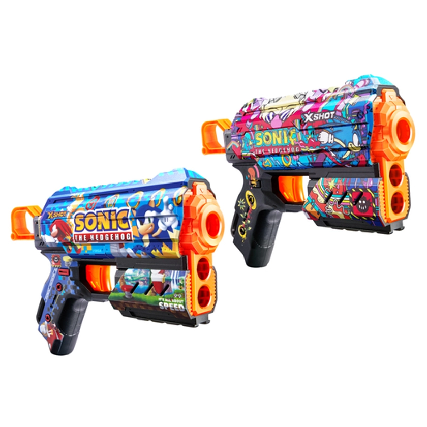 XShot Skins Sonic the Hedgehog Blasters 2 Pack by ZURU | The Entertainer