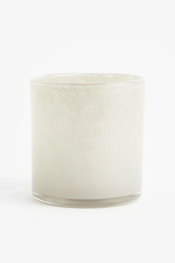 Glass tealight holder - Light grey - Home All | H&M GB