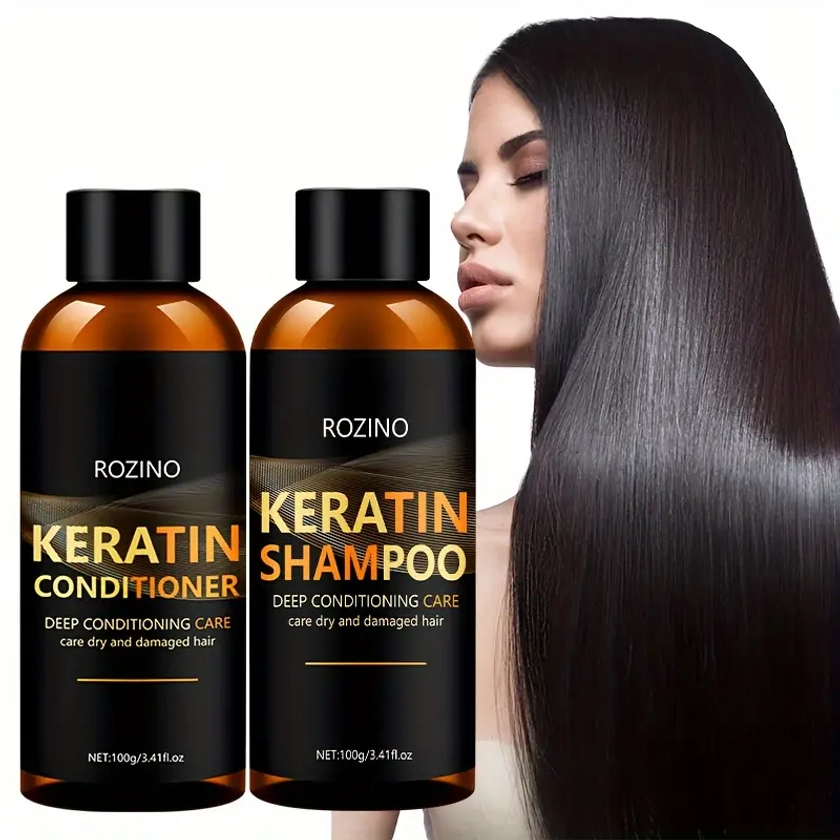 Keratine Shampoo en Conditioner Set 2 stuks - Temu Belgium